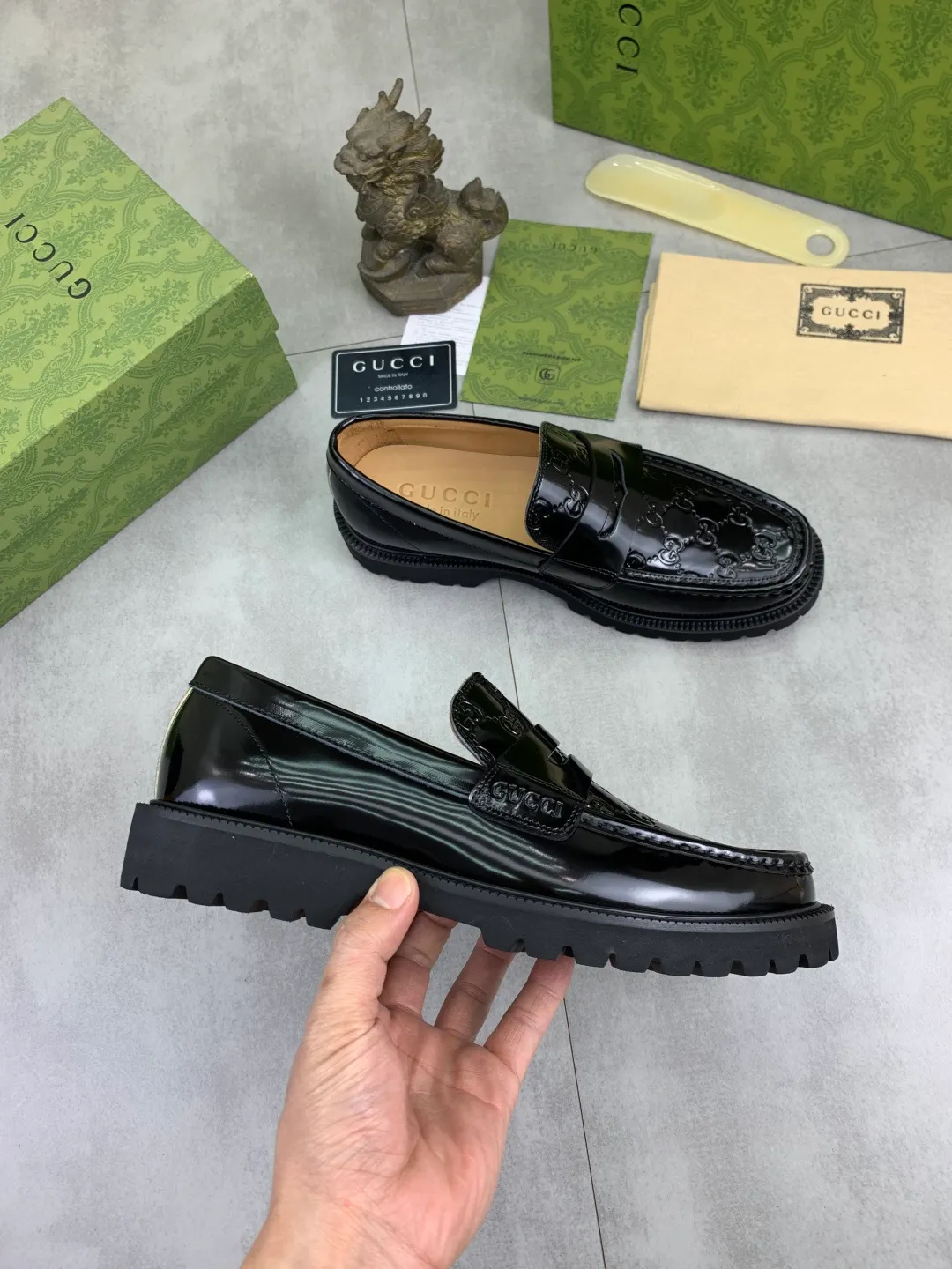 Men's shoes P580💰【New style】🆘Water dyed cowhide lining (GUCCI) Gucci business leather shoes, made of original imported Italian 🇮🇹 open-edge beaded calfskin, fully water-dyed cowhide lining, carefully handmade by professional shoemakers, the original version is specially designed for wear-resistant and lightweight foam outsole. Standard code: 38-45 5️⃣color🉑️select